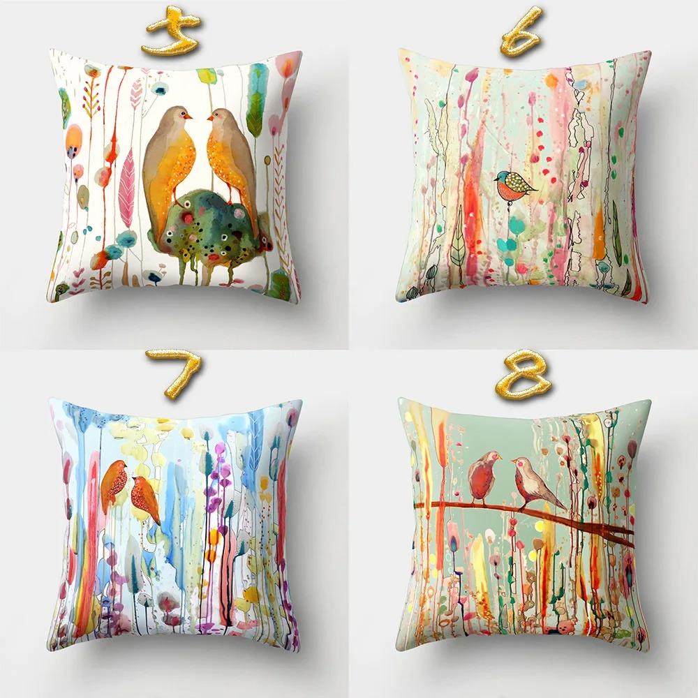 Vintage Flower Pillowcase Interior Decoration Office Living Room Home Pillowcase