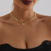 Accesorii Spice Girl Simplu Figaro Mat Colier Love Femei Lanț Scurt Claviculă Colier Choker