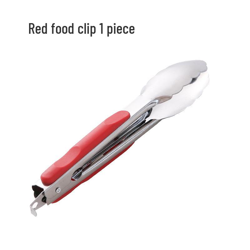

304 Stainless Steel Anti-Scald Kitchen Tongs for Steak, Vegetables, Roast Meat, and Bread
