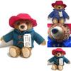 Urso Paddington Fofo Brinquedo de Pelúcia Boneco Com Suéter 29cm/11,42in