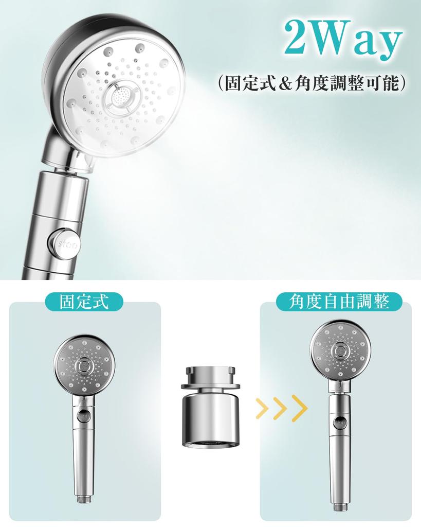 RUNCTY Duschkopf mit einstellbarem Chlor-Stopp 5 Duschköpfe mit Wasserdusche für Haar, Haut und Wärme Enthält Adapter und Chlorentfernung