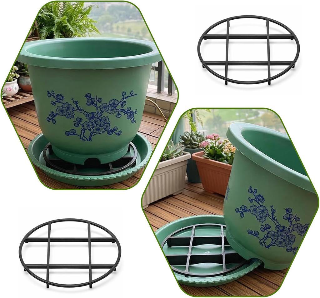 New 5PCS Flower Pot Tray Anti Rot Root Plastic Drainage Rack Stand Saucer Bracket Drip Plant Flowerpot Tray Home Garden Supplies