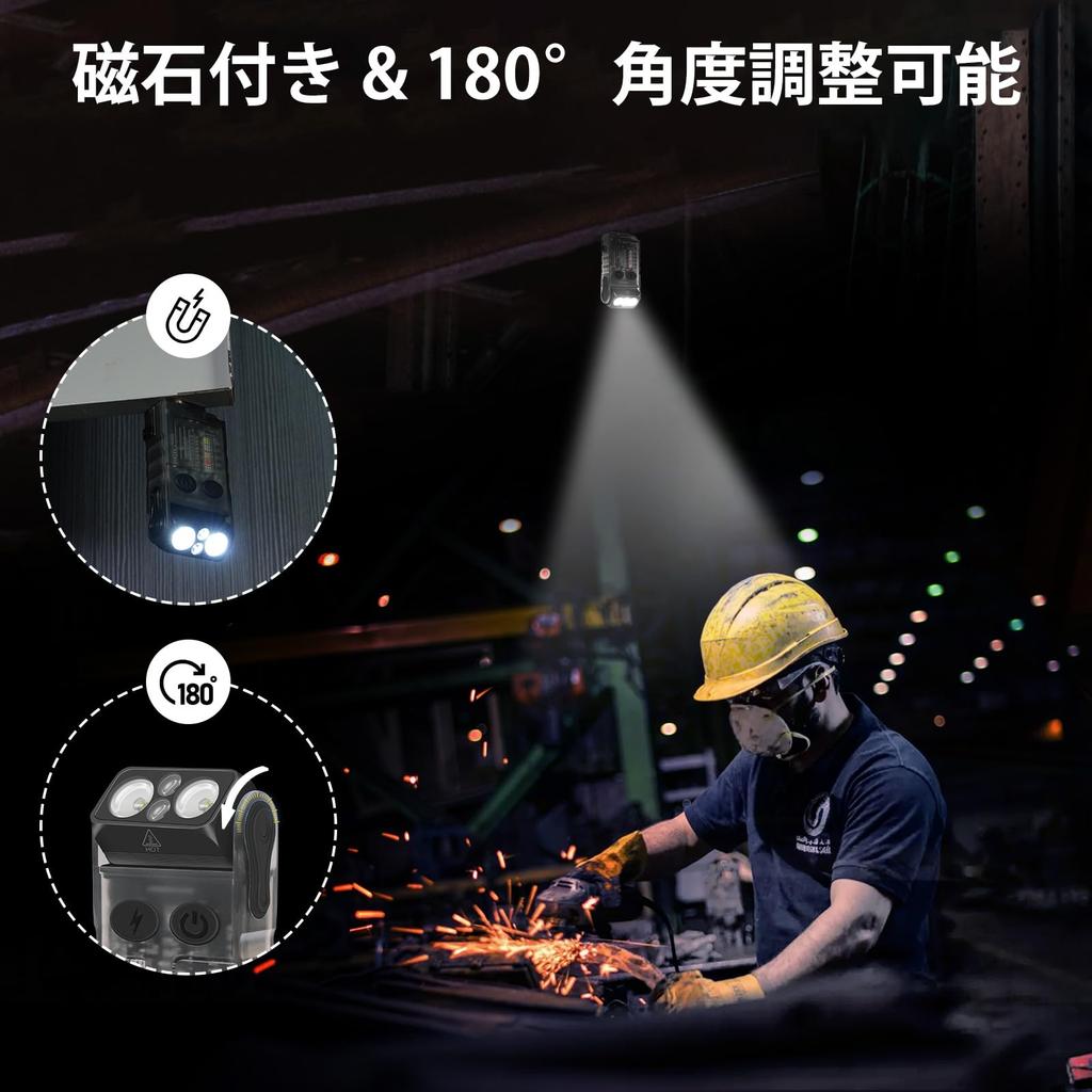 DAI NING Compact Rechargeable LED Powerful 1000 High Mini Handheld IP67 365nm Magnetic Suction Adjustable Lighting Pocket Perfect for and Power