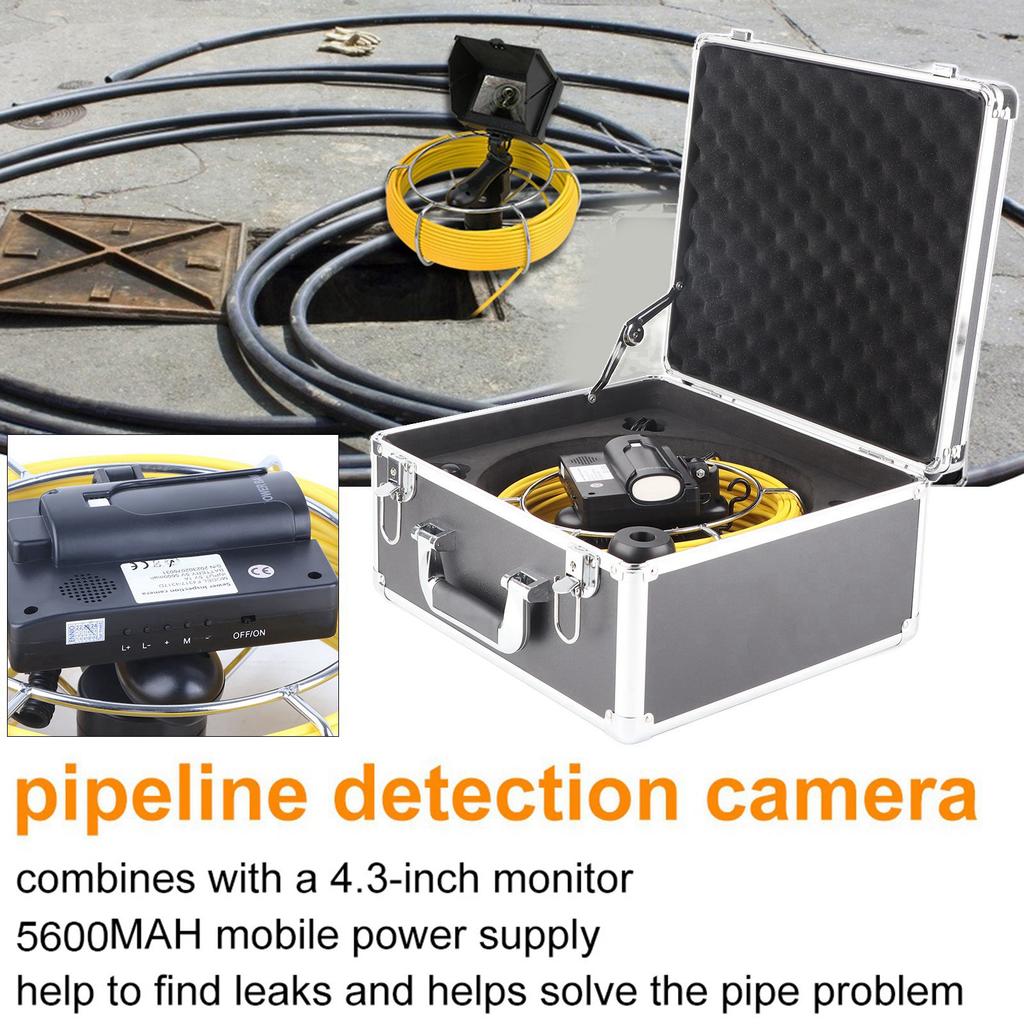 Mini Handheld Pipe Pipeline Inspection Camera Drain Sewer Industrial Endoscope with Monitor 30m