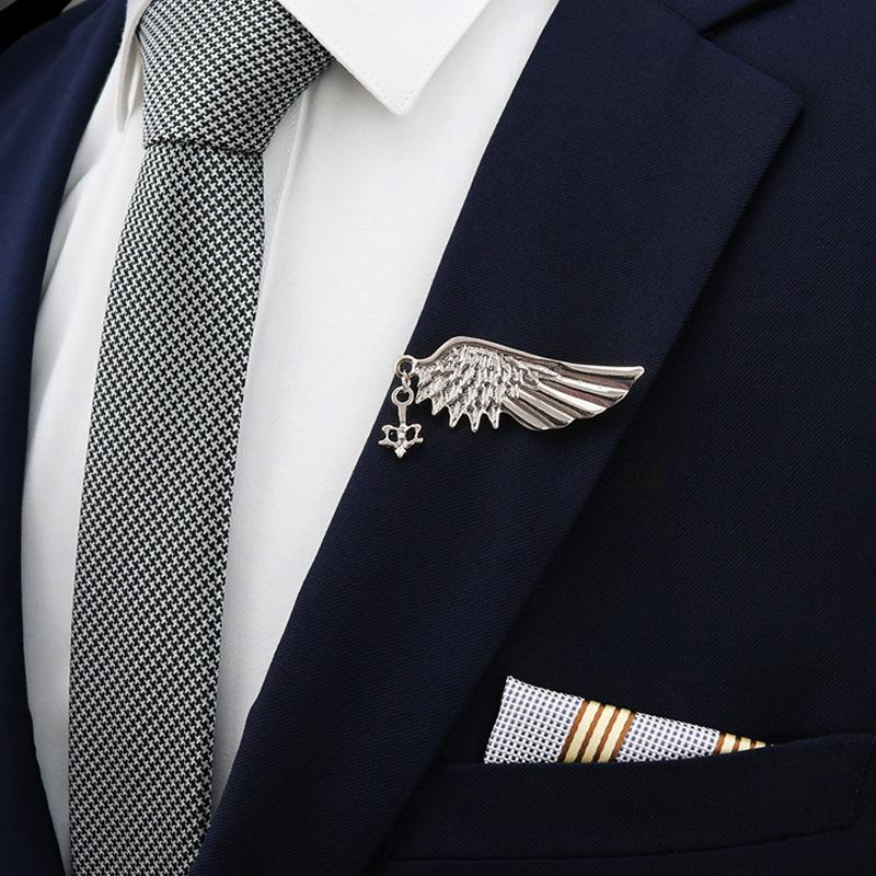Angel Brooch Chain Accessories Men'S Women'S Suit Suit Shirt Temperament Collar Pin Collar Buckle Brooch Pin Accessories