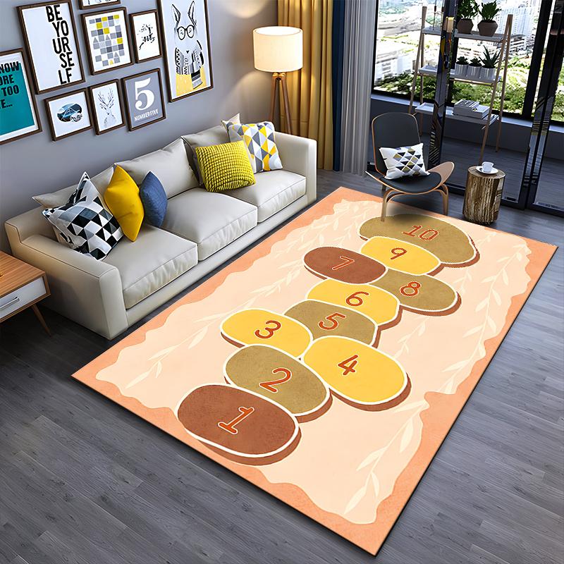 

Colorful Hopscotch Design Rug for Kids Playroom Decor Suitable for use as an anti-slip game mat for living room and bedroom sofas 40x60cm( 15x23in )