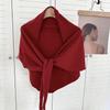 Versatiles Knitted Shawl Light weight Capes Fashionable Breathable Ponchos Warm Winter Accessory