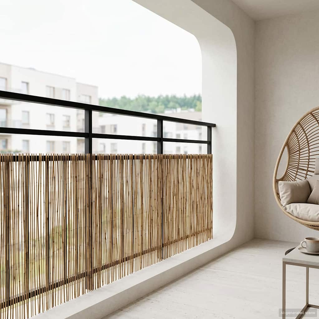 Garden Reed Fence Carbon 500 x 90 cm