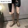 Platform Women Knee High Boots Fashion Back Zippers Knight Long Boots Square Heels Autumn Winter Ladies Shoes