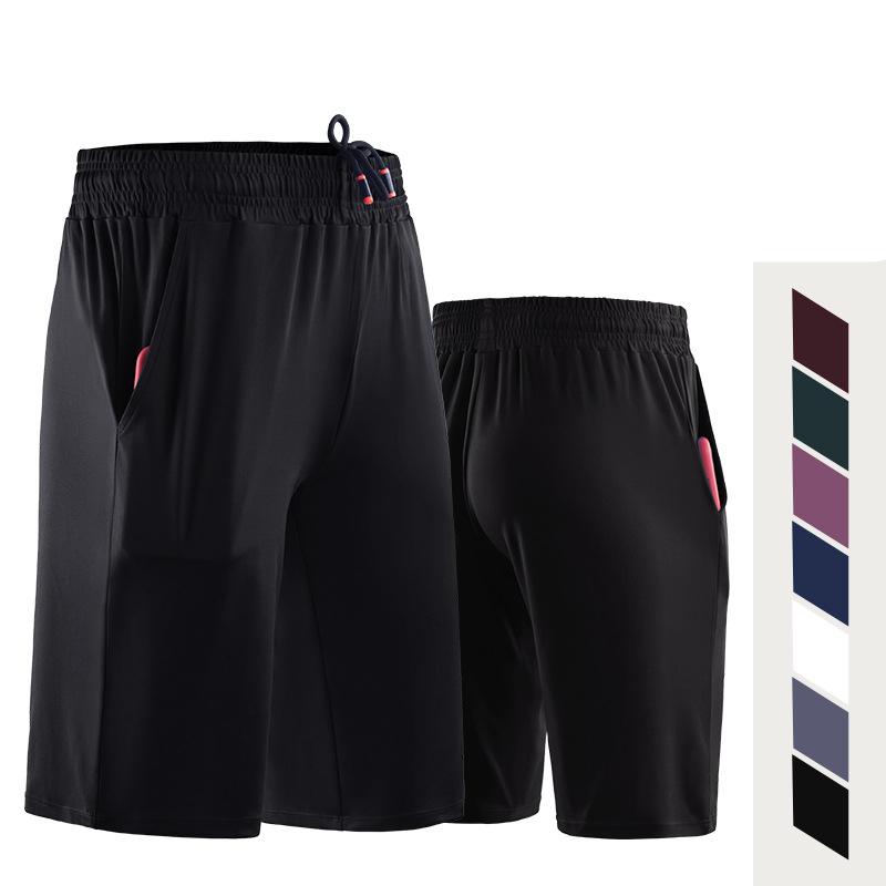 

7 цветов, спортивные шорты, женские летние свободные прямые повседневные дышащие шорты для фитнеса, M-4XL XXL тёмно-синий