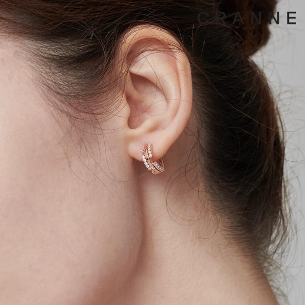 14K Shine-Cut One-Touch Earrings (Gold Filled) C24EGF121