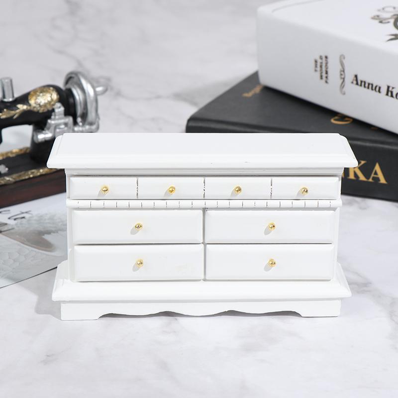 1:12 Dollhouse Miniature Bedroom Side Cabinet Dresser Furniture Accessories