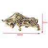 1pc Mini Portable Vintage Brass Bull Keychain Ornament Statue Ornament Gift