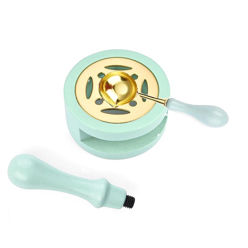 

Набір печаток для воску 3 шт. Набір для воскової печатки Ретро Дерев яна ручка Піч Ложка для воску Печатки Воски Лак Плита Горщик Декоративний Подарунок для рукоділля SB002