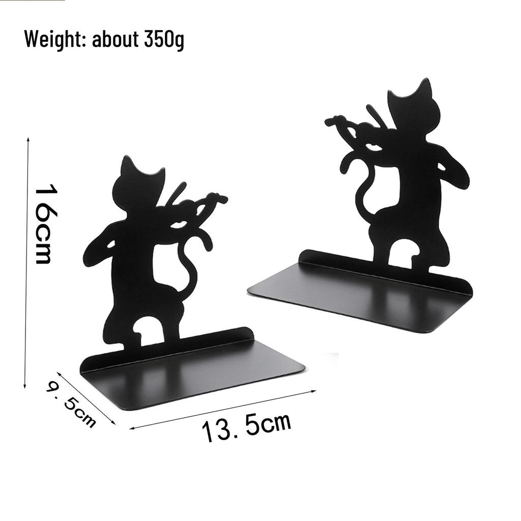 Tree Shadow Skull Metal Bookends - Student Reading Supplies, Retro Hollow Design