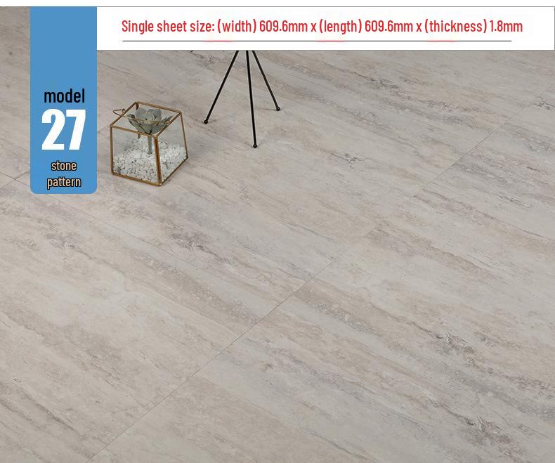 מדבקת רצפת אבן ויניל עמידה למים עם הדבקה עצמית: כיסוי PVC עבה ועמיד בפני שחיקה לחדרי שינה