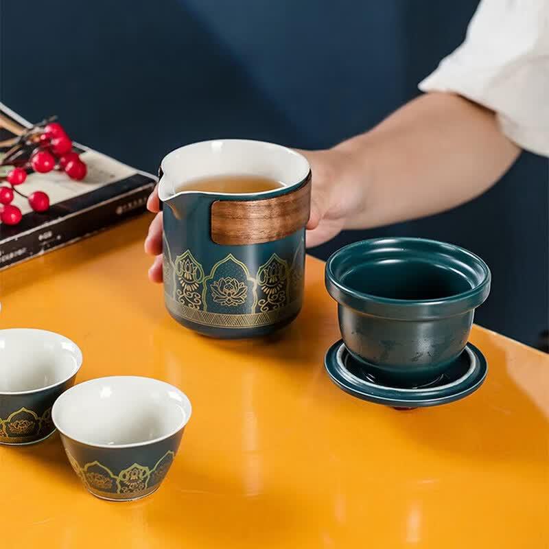Portable Ceramic Travel Tea Set