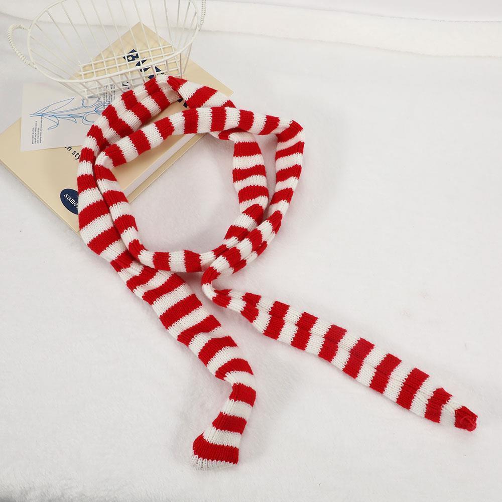 2024 Women Harajuku Cotton Scarves Y2k Black Grey Stripe Long Scarves 180cm Thin Long Decorative Neckerchief Fashion Streetwear