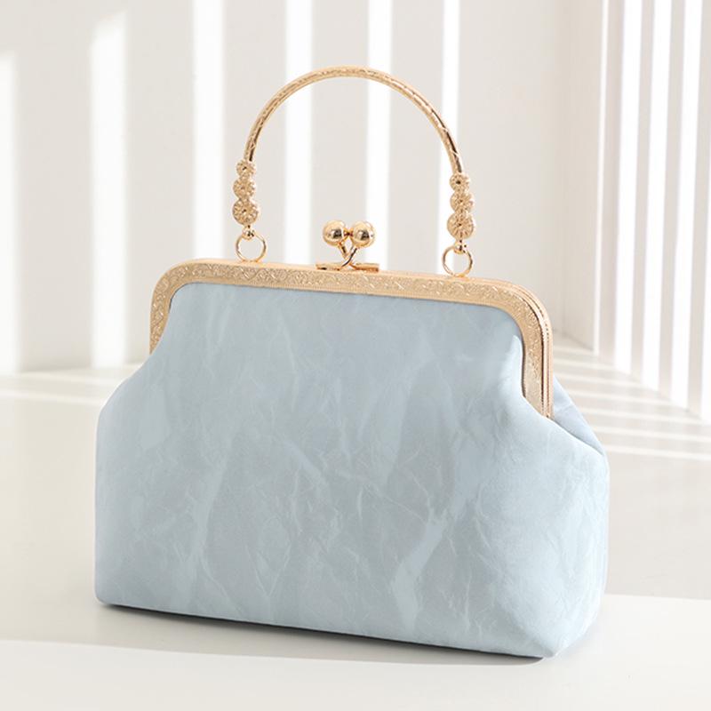 Elegante Bolso Bandolera Cuadrado de Perlas: Nuevo estilo chino para noches versátiles