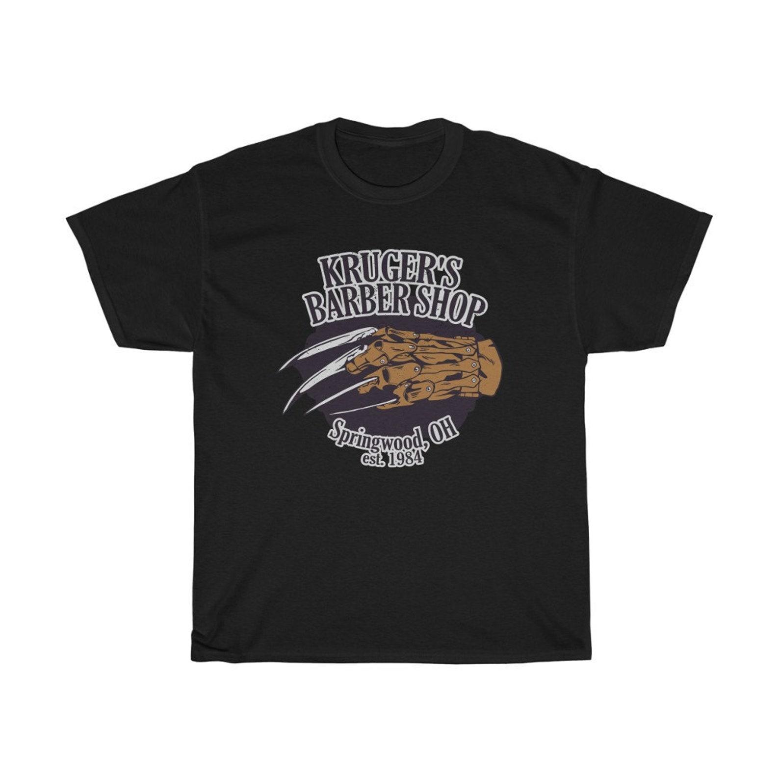 Kruger s Barber Shop T-Shirt: Funny Horror Movie Tee XL