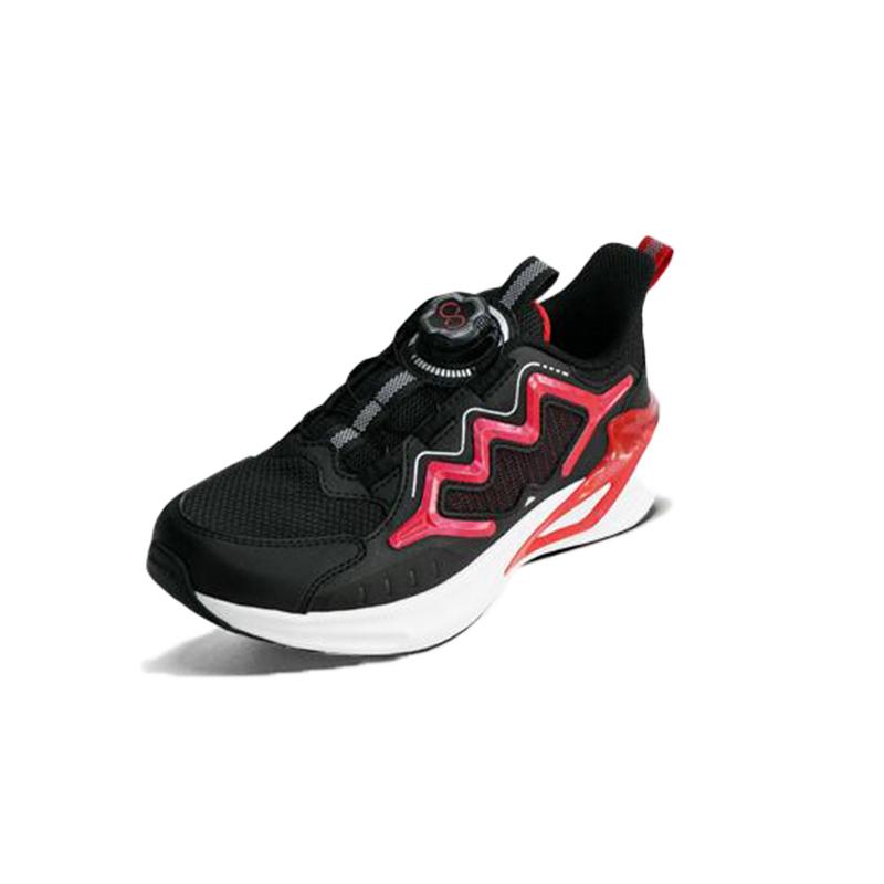 Anta Kids Synthetic Leather Fabric PG7 Sports Fashion Trend Shock Absorption Low Top Running Shoes Kids Sneaker Black Heat-Red 312515527R-2