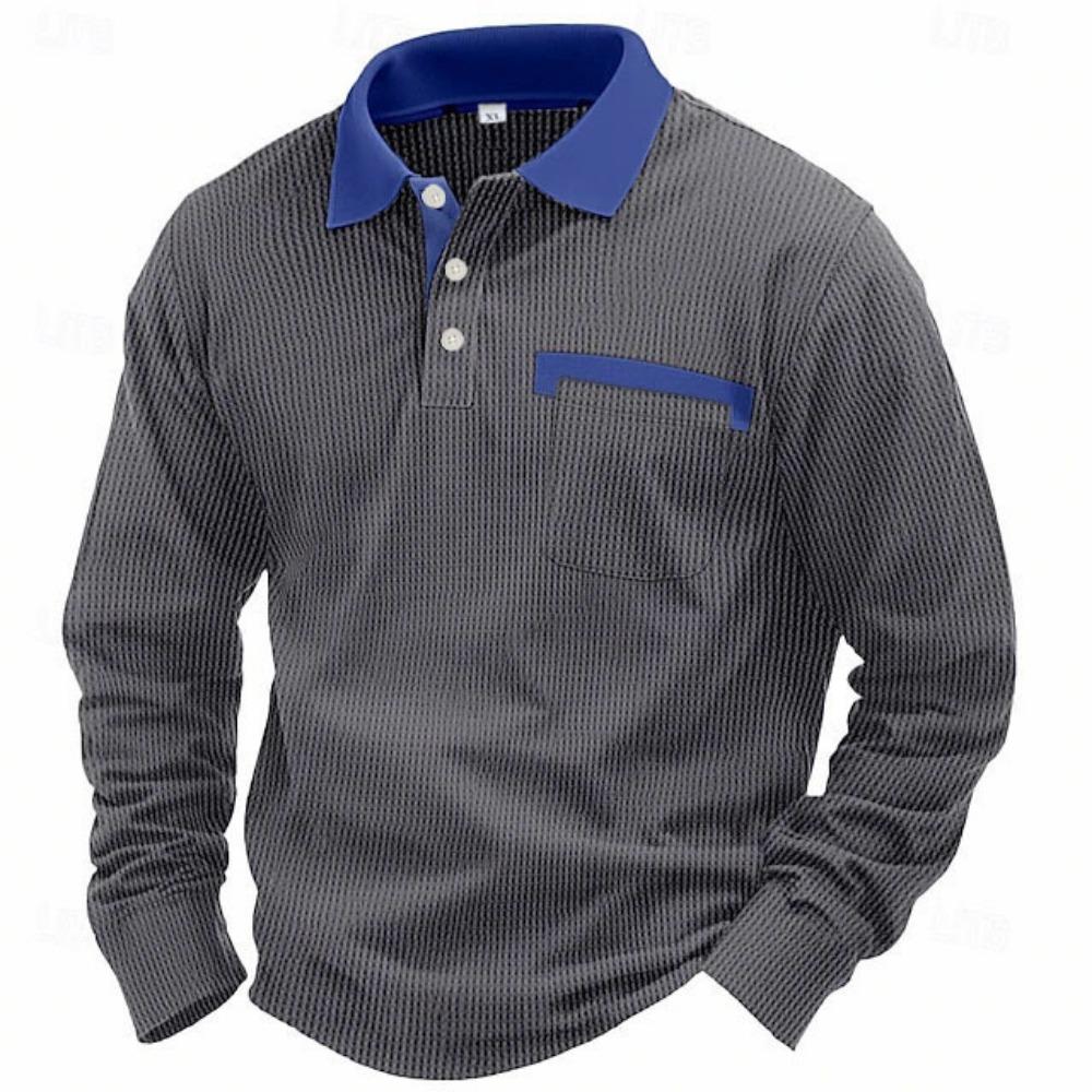 Autumn New Men s Long-sleeved Polo Shirt Fashion Men s Lapel T-shirt Sweatshirt Tops S