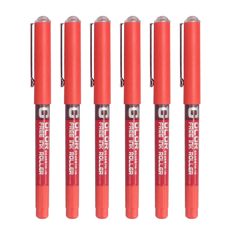 PVN-159 Red Needle-Type Gel Pen for Students, Signatures, and Office Use