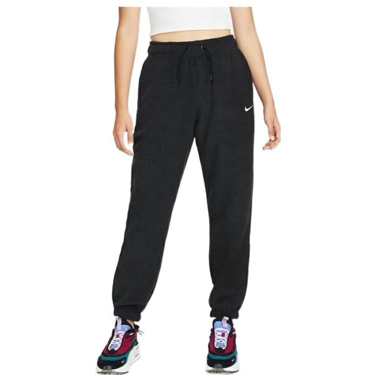 Nike Logo Printed Fleece Casual Jogger Pants Women Bottoms Black DV7097-010