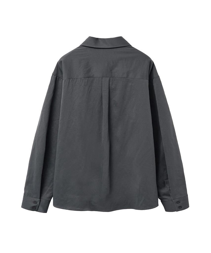 Misekiseoulmaen Asymmetric Button Shirt Charcoal