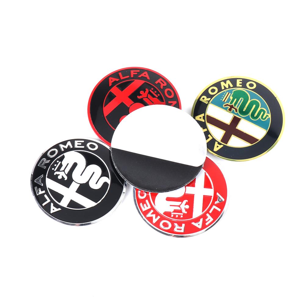 3D Car Steering Wheel Badge Replacement Emblem Decor For Alfa Romeo Giulia Stelvio Giulietta Interior Sticker Auto Accessories