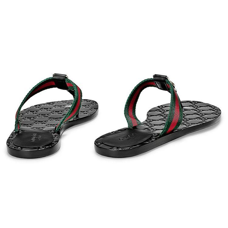 Gucci GG Thong Web Sandals Black Women's 270374 H9020 8476