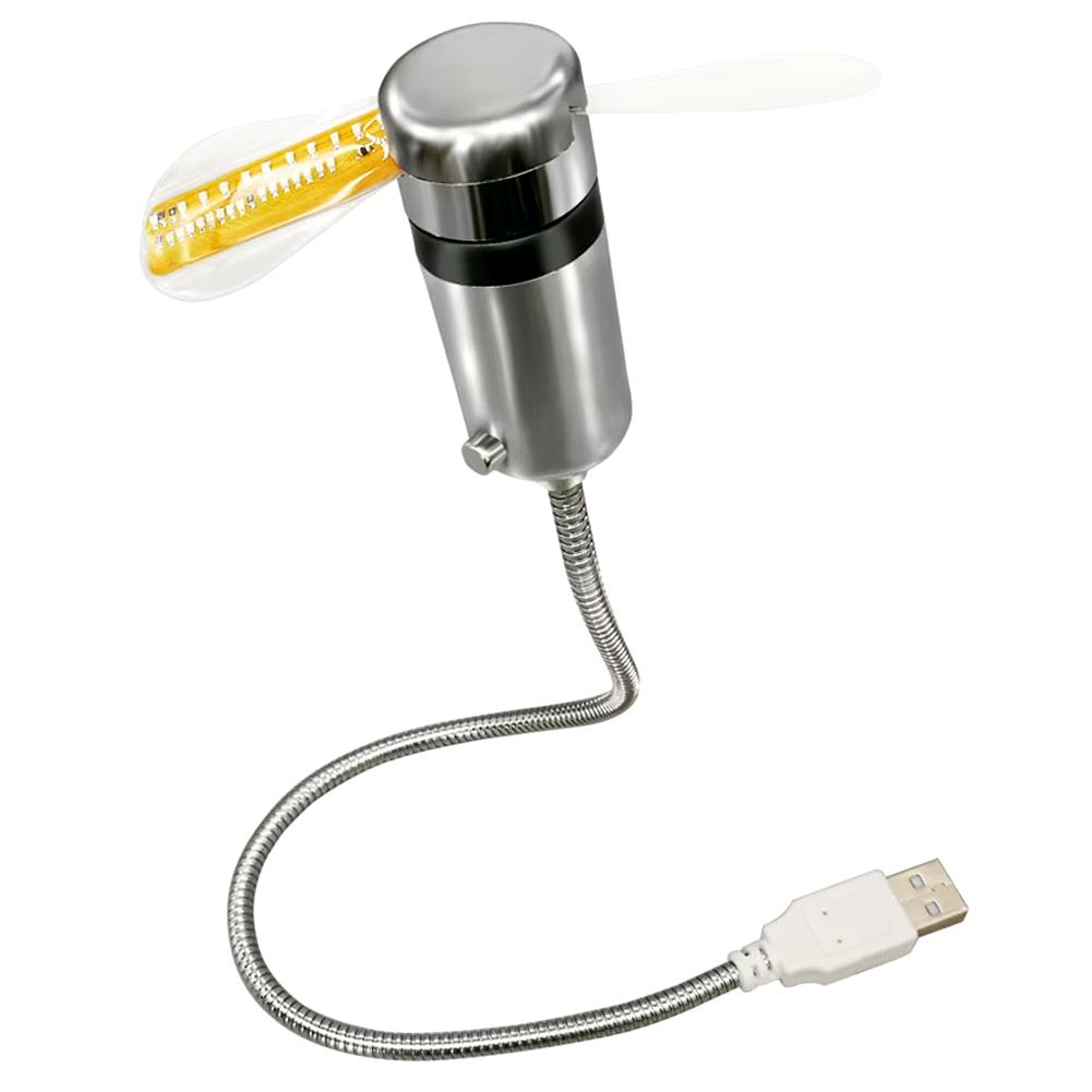

Светодиодный вентилятор с часами, дисплеем времени и температуры – Мини USB-вентилятор охлаждения для ноутбука ПК, ноутбука, постоянного тока 5 В, портативный гаджет серебряный
