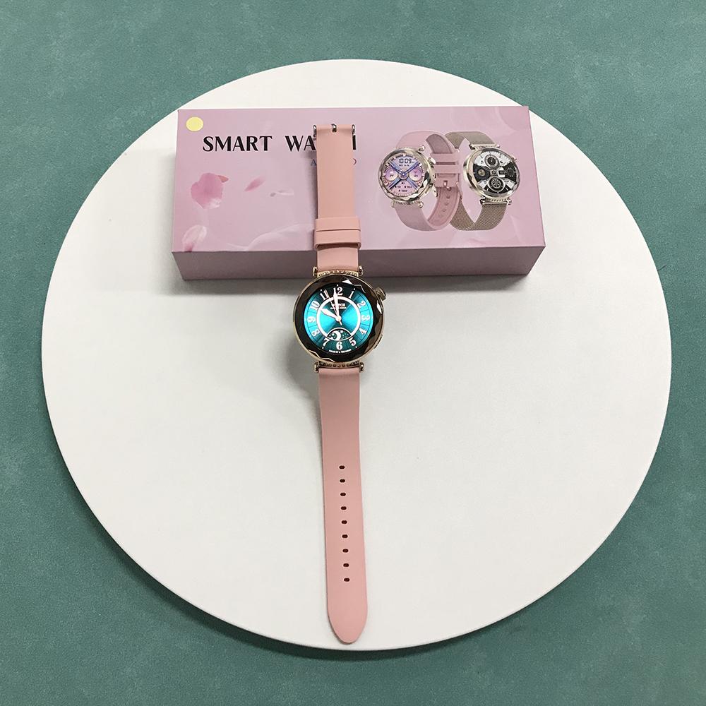 Rainbuvvy HK88 Smart Bracelet 1.19inch AMOLED Round Touchscreen 390x390 Bluetooth Call NFC BT5.3 Android Smartwatch Fashion Watch For Women