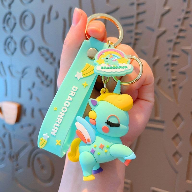 Keychain Korean Version of Creative Pendant Couple Small Gift Schoolbag Pendant Colorful Pony