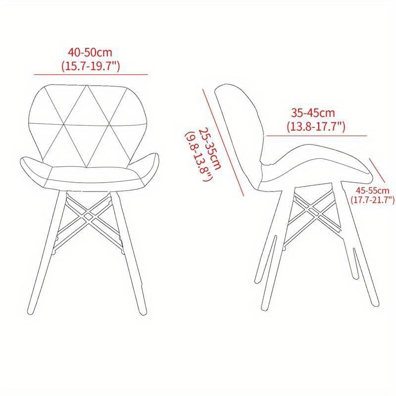 1pc Solid Color Butterfly Chair Cover Stretch Curved Dining Seat Cover Kitchen Hotel Chair Slipcovers Durable Chair Protective Cover