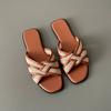 Flat-bottomed Retro One-word Slippers Women's Shoes New Summer Casual Woven Sandals Beach Sandals