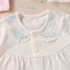 Cream de Coco with Lace Print Collar and Polka Dot Jacquard Jersey Fabric Crotch Cute Newborn Baby Sizes Perfect for Baby Stylish and Two-Way