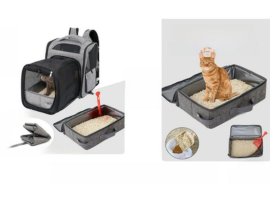 New Large Capacity Double Expansion Pet Backpack - Oxford Cloth Expandable Cat Carrier Bag