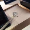 Inlaid Round Zircon Ring Classic Temperament Ring Popular Jewelry