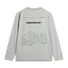 Li Ning CF Comfort Quick-Dry Skin-Friendly Cool Loose Round Neck Pullover Long Sleeve T-Shirt Men Tops Brick-Gray ATLV089-1