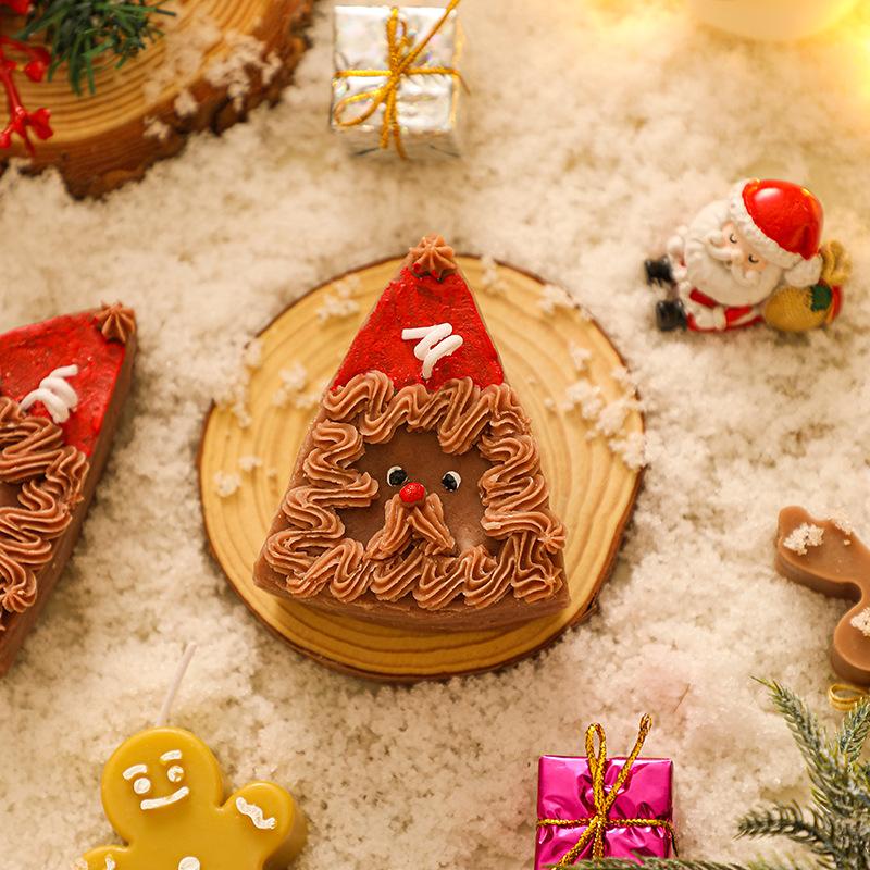 

Ароматизированная свеча в виде мусса Санта-Клауса для торта, креативный аромат для дома, рождественский сувенир, цветная ароматизированная свеча