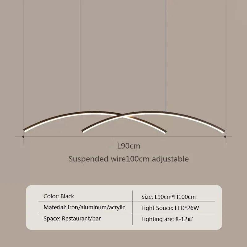 Modern LED Pendant Light For Living Room Kitchen Bar Restaurant Hanging Lamps Minimalist Long Chandelier Decor Lighting Fixtures