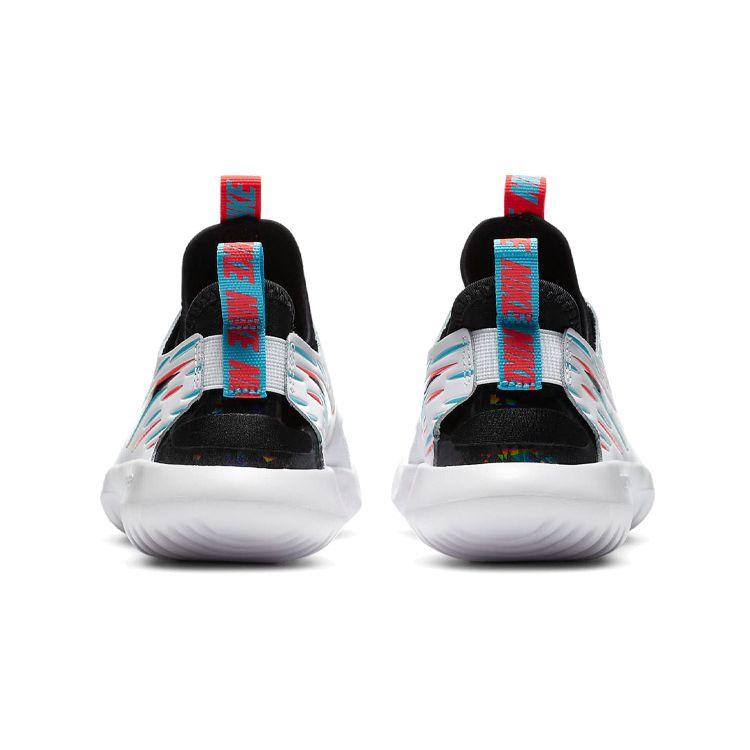 Nike Flex Runner Lightweight Slip-Resistant Shock-Absorbing Durable Breathable Low-Top Kids Running Shoes Kids sneaker White Red Blue CT0732-100