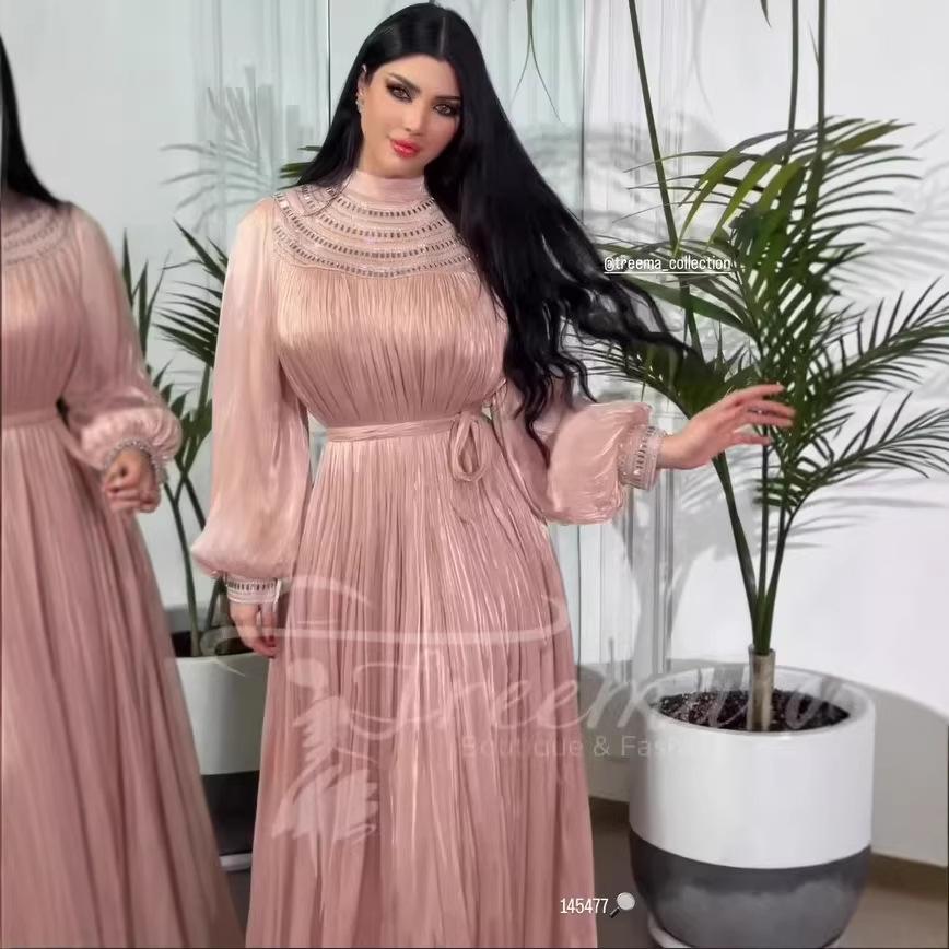 2026 Elegant European & American Cross-border Waist-cinching Formal Dress Medium