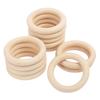 Feb.30 Pack Unfinished Wooden Rings Natural 4 Inch Wood Craft Rings For DIY Crafts, Jewelry Making, Macrame & Home Decor