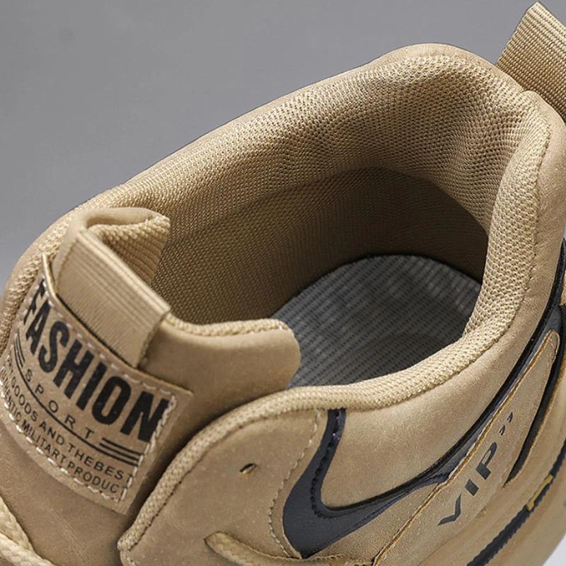 Men Casual Sneakers Fashion High Quality Men Ankle Boots Platform High-top Sports Shoes Comfortable Non-slip Men Boots Big Size