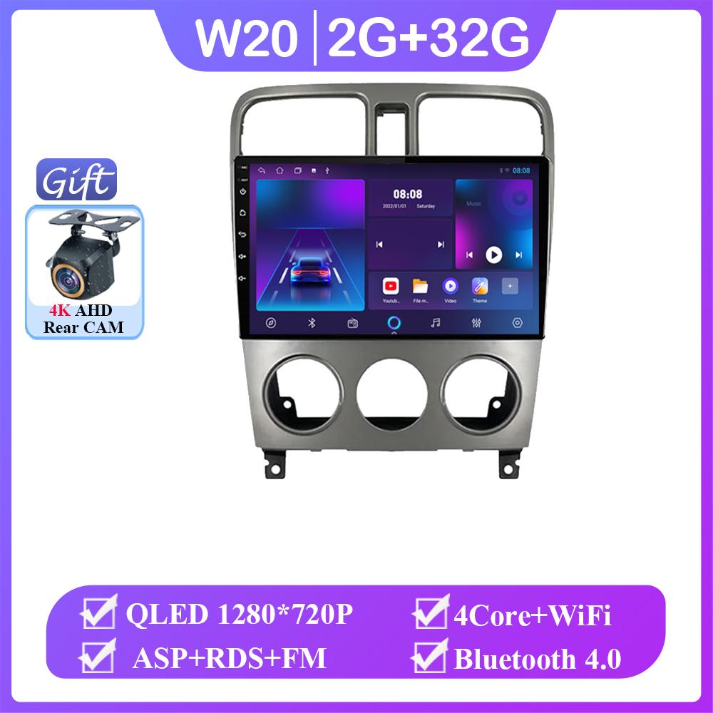 

Carplay Android 14 Автомагнитола Стерео Для Subaru Forester SG 2002-2008 Автомобильный Мультимедийный Плеер 4G WIFI GPS Навигация НЕТ 2din DVD