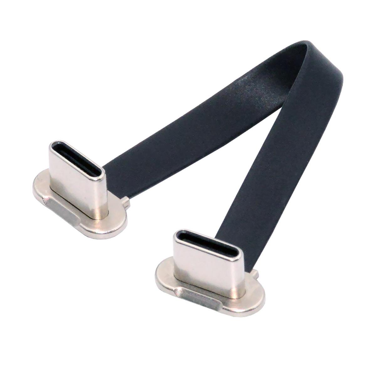 

UC-170-0.07M 75mm Angled USB-C to USB-C Ultra Slim Flat USB2.0 Data Cable 65W Fast Charge Cord for Laptop Tablet Phone As Shown A