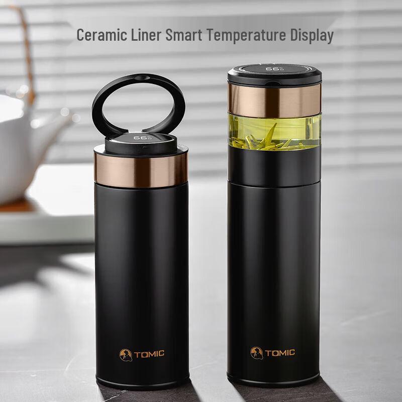 TOMIC 350ml Smart Ceramic Lined Tea Infuser Mug