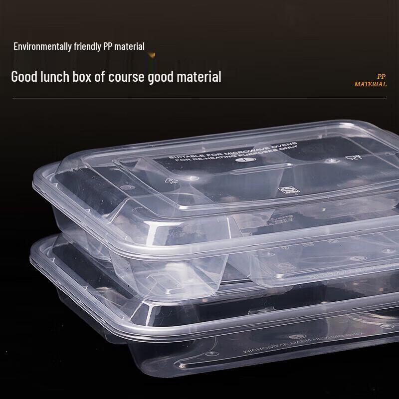 Disposable 5-Compartment Rectangular Meal Box